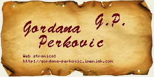 Gordana Perković vizit kartica